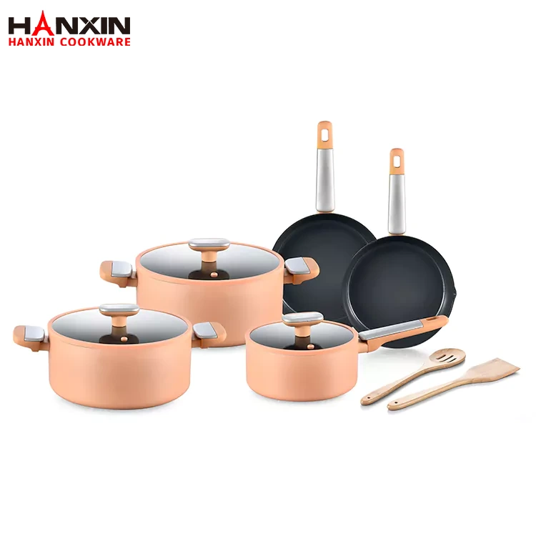 Set Alat Memasak Seramik Aluminium dengan Salutan Tidak Melekat
